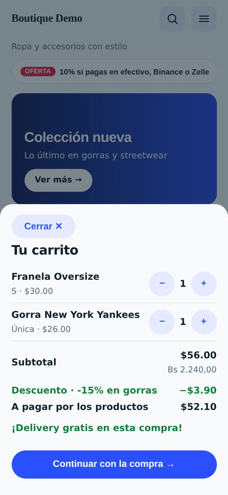 Paso 1: Carrito